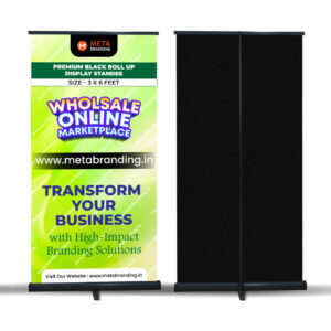 Premium Black Roll Up Display Standee